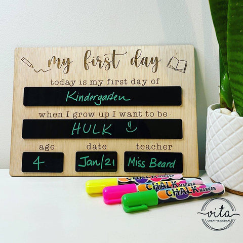 "My First/Last Day" board